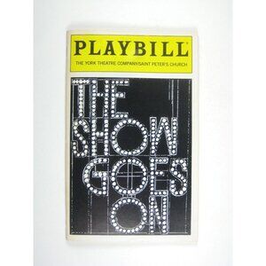 The Show Goes On Playbill York Theatre 1997 Tom Jones Harvey Schmidt Lampert